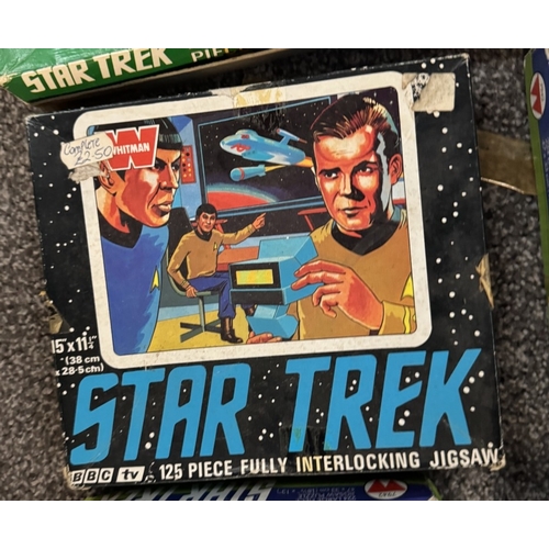 308 - A selection of Star Trek jigsaw puzzles including original series Whitman puzzles (all genre puzzles... 