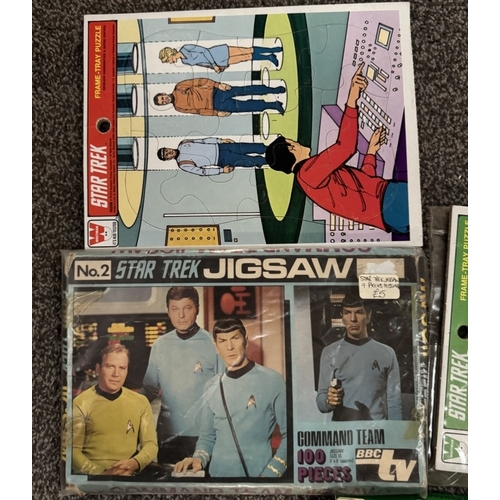 308 - A selection of Star Trek jigsaw puzzles including original series Whitman puzzles (all genre puzzles... 