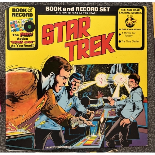 311 - A good collection of 9 Star Trek related LP's including book & record sets, Mr Spock Next Generation... 