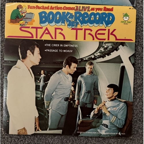 311 - A good collection of 9 Star Trek related LP's including book & record sets, Mr Spock Next Generation... 