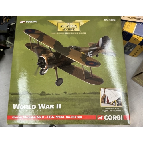 328 - A quantity of miscellaneous unboxed die cast military aircraft, World War 2 & Harrier jet & Osprey, ... 