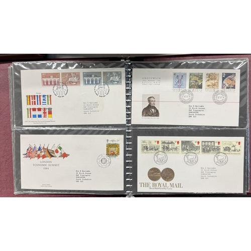 1386 - 7 albums of first day covers in Benham albums, 2 albums of Royal Mail postcards & 3 albums of Royal ... 