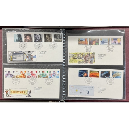 1386 - 7 albums of first day covers in Benham albums, 2 albums of Royal Mail postcards & 3 albums of Royal ... 