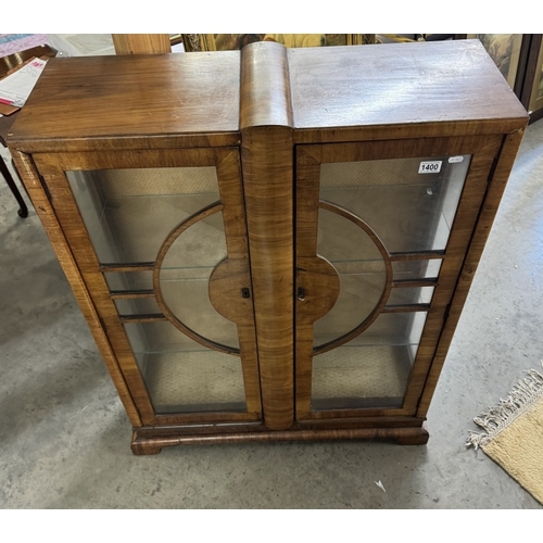 1400 - An art deco display cabinet COLLECT ONLY