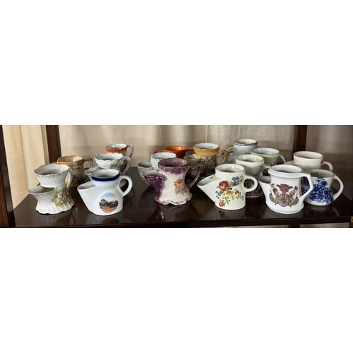 1410 - A large collection of vintage shaving mugs