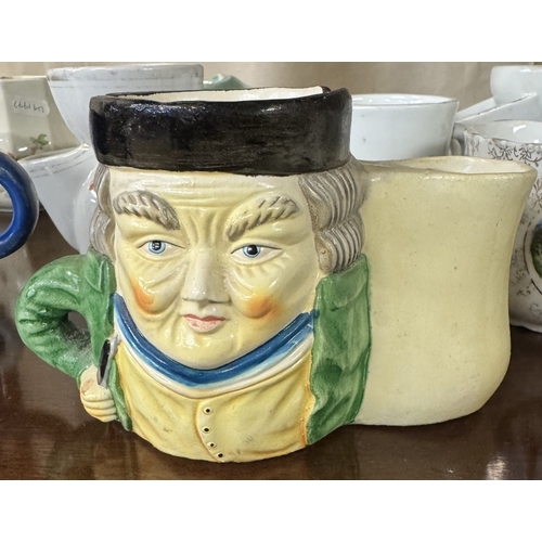 1410 - A large collection of vintage shaving mugs