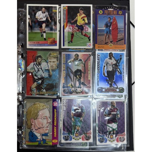 60A - An album of 26 signed football trading cards including Van Basten, David Platt, Glenn Hoddle, Mark H... 