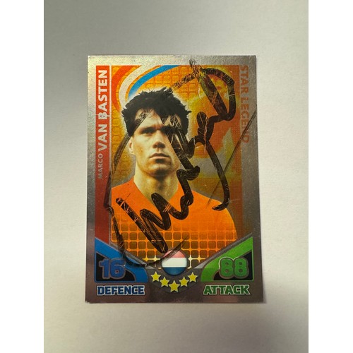 60A - An album of 26 signed football trading cards including Van Basten, David Platt, Glenn Hoddle, Mark H... 