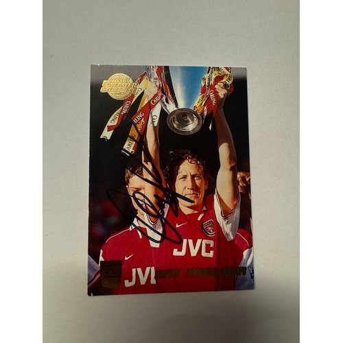 60A - An album of 26 signed football trading cards including Van Basten, David Platt, Glenn Hoddle, Mark H... 