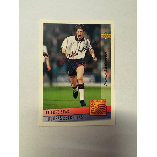 60A - An album of 26 signed football trading cards including Van Basten, David Platt, Glenn Hoddle, Mark H... 