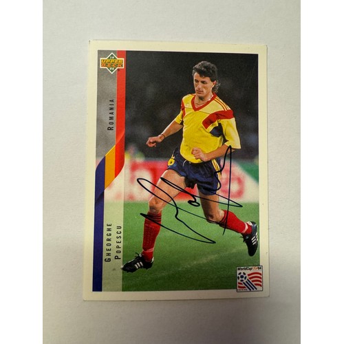 60A - An album of 26 signed football trading cards including Van Basten, David Platt, Glenn Hoddle, Mark H... 