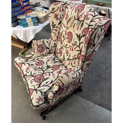 330 - A floral wing armchair COLLECT ONLY