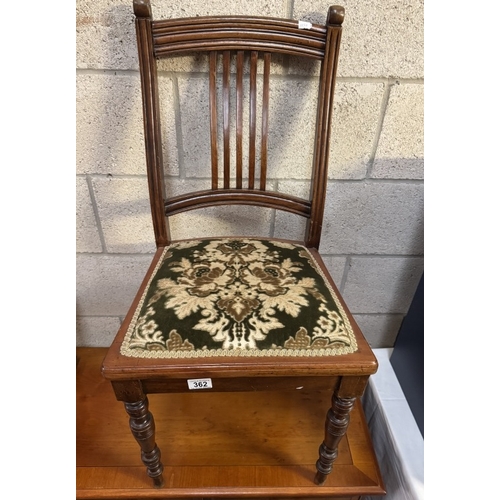 362 - An Edwardian hall chair COLLECT ONLY