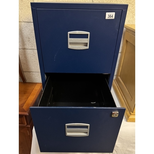 364 - A metal 2 drawer filing cabinet COLLECT ONLY