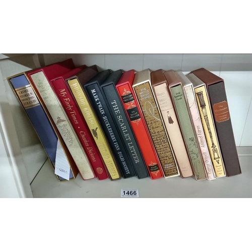 1466 - A collection of fiction folio books includfing H.G. Wells, short stories & Animal Farm (13 books)