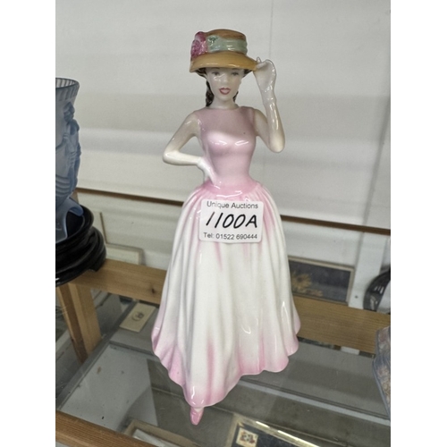 1100A - A Royal Doulton Happy Birthday figure & a Lladro figure