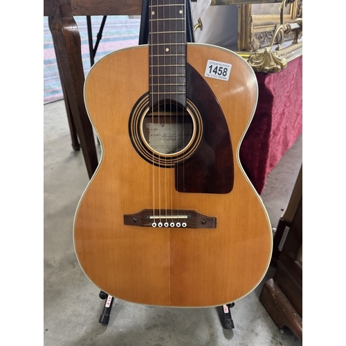 1458 - A 1950's acoustic guitar with soft case