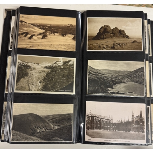 1200G - 3 albums of postcards mainly topographical Early-mid 20th century (approximately 640 postcards)