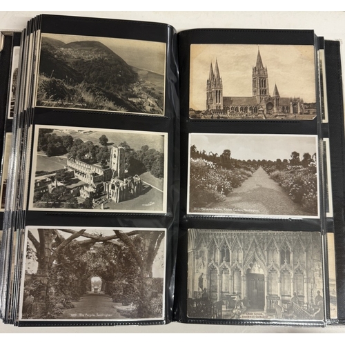 1200G - 3 albums of postcards mainly topographical Early-mid 20th century (approximately 640 postcards)