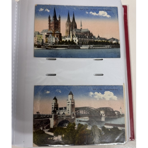 1200G - 3 albums of postcards mainly topographical Early-mid 20th century (approximately 640 postcards)