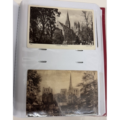 1200G - 3 albums of postcards mainly topographical Early-mid 20th century (approximately 640 postcards)