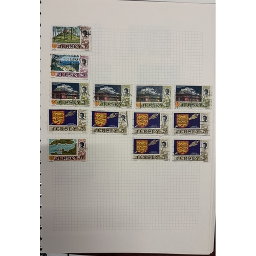 1200M - 6 albums of stamps including Jersey, Isle of Man, 1981 space achievements , booklets & world etc.