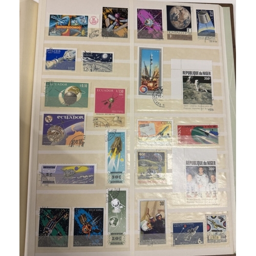 1200M - 6 albums of stamps including Jersey, Isle of Man, 1981 space achievements , booklets & world etc.