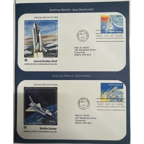 1200M - 6 albums of stamps including Jersey, Isle of Man, 1981 space achievements , booklets & world etc.