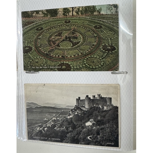 1200S - 3 albums of early-mid 20th century postcards, mainly topographical (approximately 600 postcards)