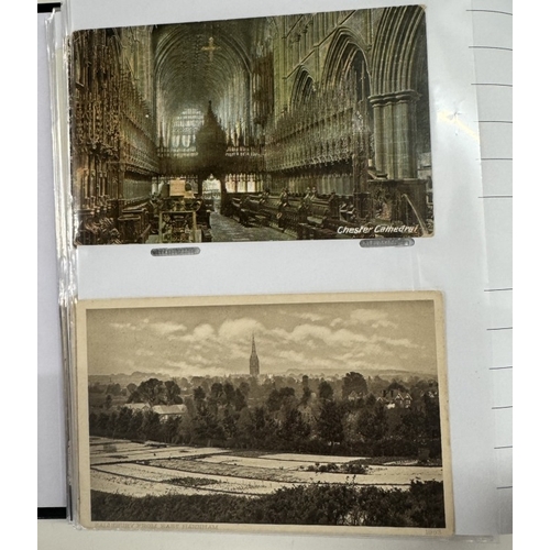 1200U - 3 albums of early-mid 20th century postcards, mainly topographical (approximately 600 postcards)