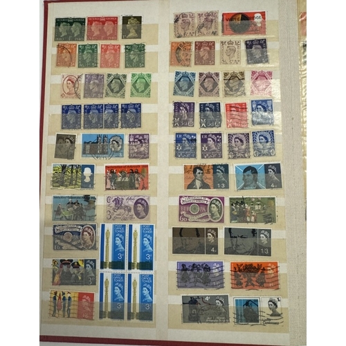 1200H - 7 stamp albums of GB stamps including Victoria, Penny Reds, Edwardian & Queen Elizabeth II