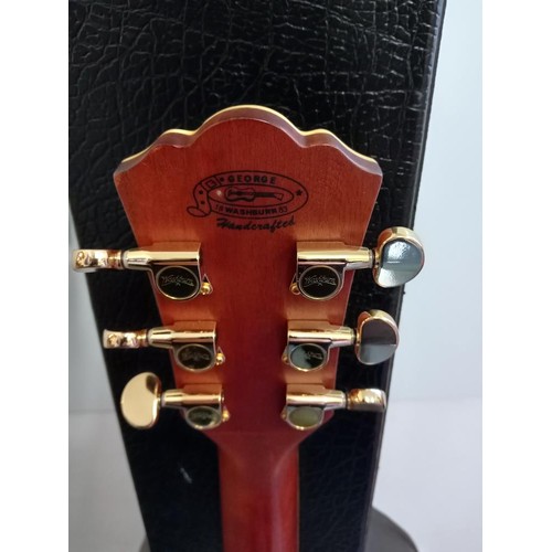 1469 - A Washburn WDSCE Dreadnaught Cutaway acoustic-electric guitar in hard case COLLECT ONLY