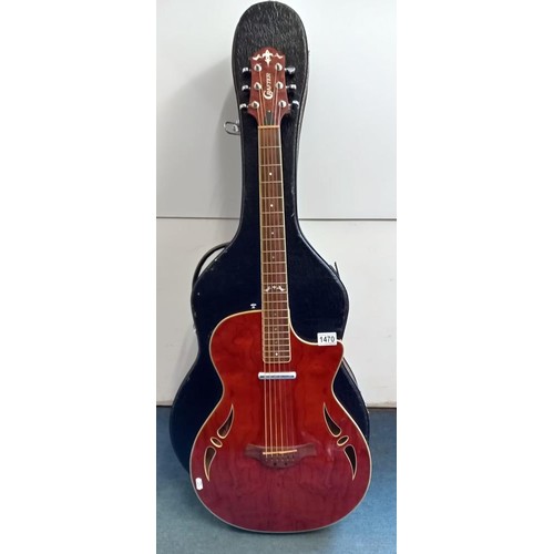 1470 - A Crafter SA-BUB acoustic-electric guitar in hard case (case A/F) COLLECT ONLY