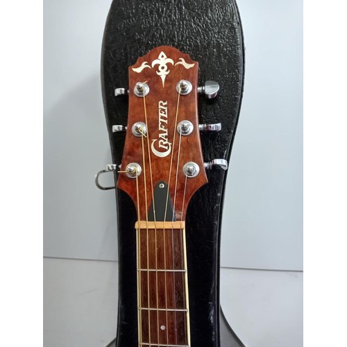 1470 - A Crafter SA-BUB acoustic-electric guitar in hard case (case A/F) COLLECT ONLY