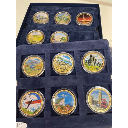 1114 - A cased set of Celebrating Britian Numisproof coins with certificates (11 in total missing No.7)