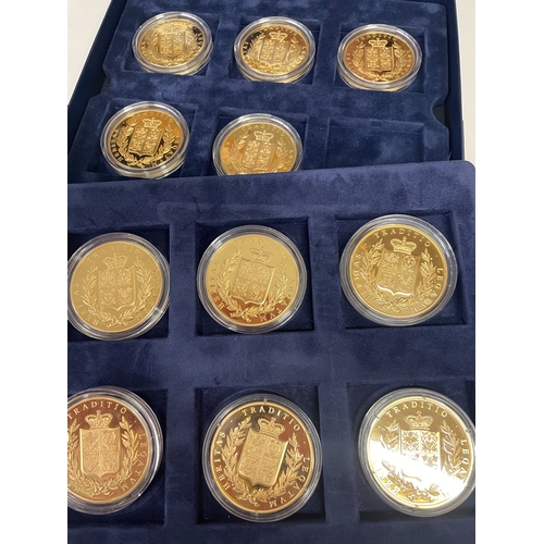 1114 - A cased set of Celebrating Britian Numisproof coins with certificates (11 in total missing No.7)