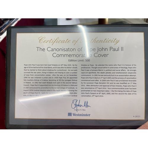 1119 - The Canonisation of Pope John Paul II commemorative cover.