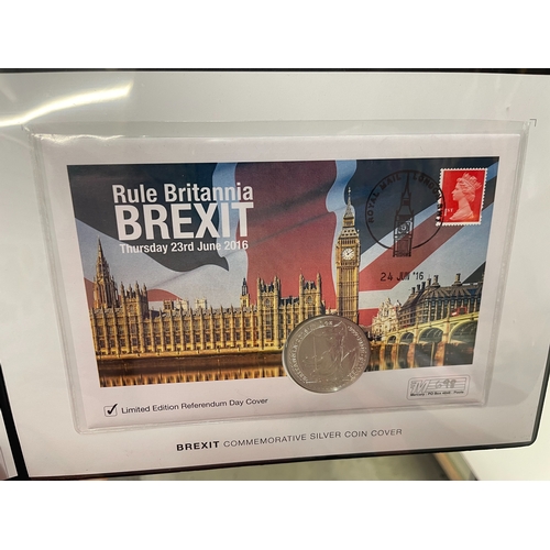 1120 - A Brexit silver coin cover.