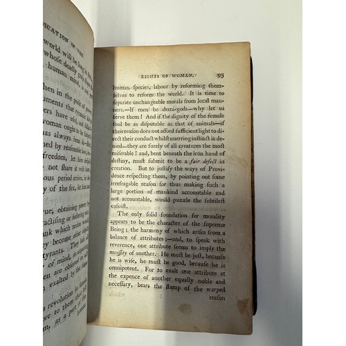 1246 - Vindication of the Rights of Women by Mary Wollstonecraft. 1792. London. 1st Edition, photocopied th... 