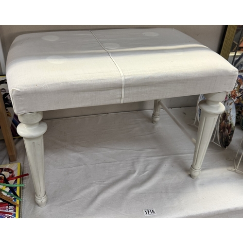 1715 - A dressing table stool COLLECT ONLY