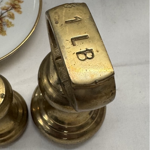 1793 - A set of brass weights COLLECT ONLY