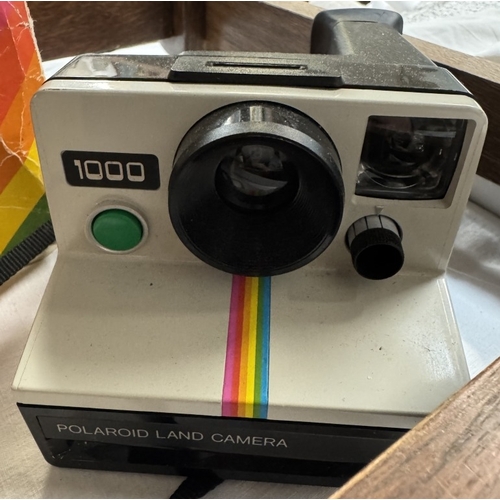 1805 - A Kodak EK160 instant camera, bag, A polaroid land camera & a View master etc COLLECT ONLY