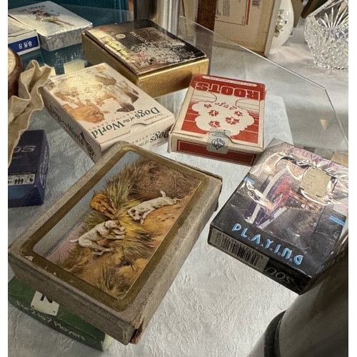 1837 - A selection of vintage playing cards/games etc. including dominoes, boxed folding opera glasses & in... 