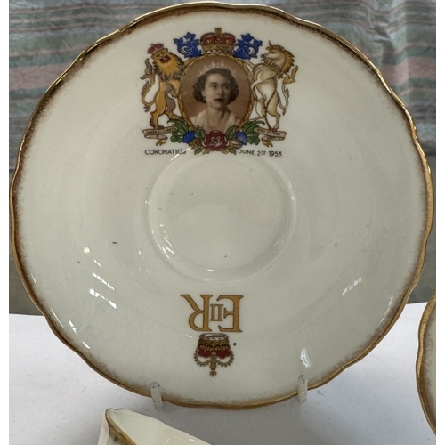 1842 - A quantity of commemorative cups, saucers, jug & beaker