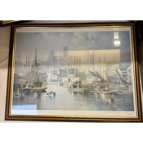 1867 - A painting on board of Lincoln from the Brayford 1981 & other prints of Lincoln and similar COLLECT ... 