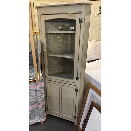 1868 - A painted corner cabinet COLLECT ONLY.