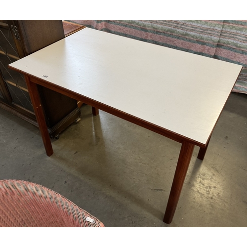 1869 - A retro kitchen table with white formica top COLLECT ONLY