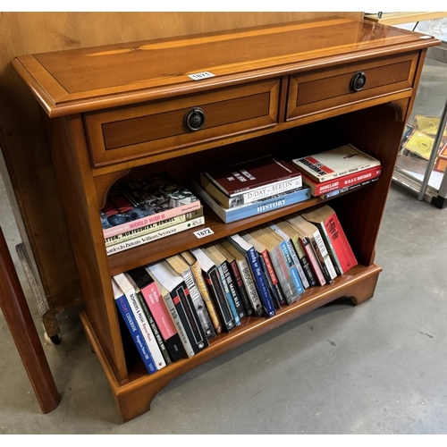 1871 - A dark wood bookcase with 2 drawers COLLECT ONLY