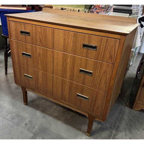 1874 - A 3 drawer bedroom chest. COLLECT ONLY.