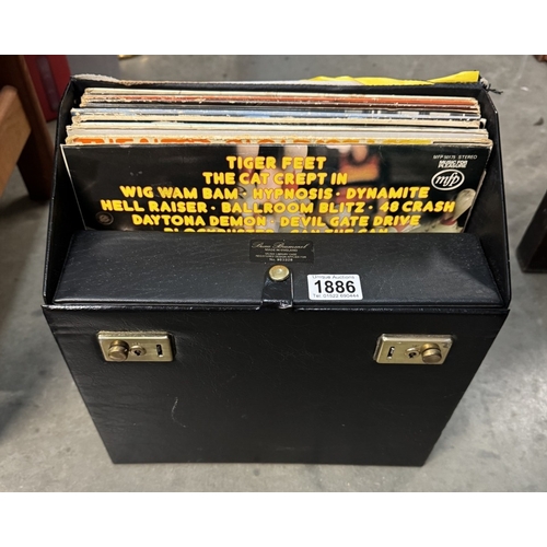 1886 - A case of vinyl records including The Police, Billy Connolly etc COLLECT ONLY